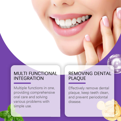 Purple Toothpaste Gently Cleans Odors, Dirt And Brightening Teeth Daily Hygiene Care Toothpaste - V.I.P Digital Presence
