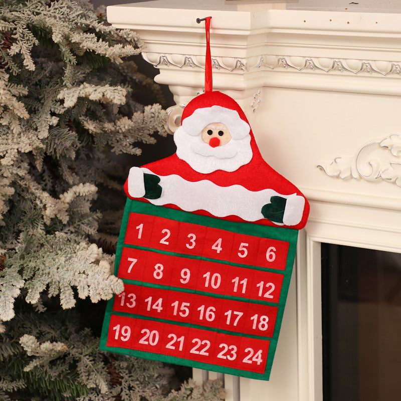 Christmas Decoration Supplies Christmas Velvet Hot Stamping Elderly Calendar Christmas Calendar Christmas Decoration Supplies - V.I.P Digital Presence