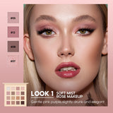 Mee Carney Beauty Makeup 16 Color Eye Shadow Plate Ins Matte Pearl Glitter Pink Earth Color Eye Shadow Plate MC12 - V.I.P Digital Presence