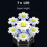 High Power LED Flashlight Powerful USB Rechargeable Torch Handheld Portable Outdoor Lamp Built-in Battery COB 7 LED Flashlights - V.I.P Digital Presence