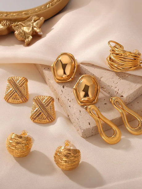 Titanium Steel Geometric Shape Earrings - V.I.P Digital Presence