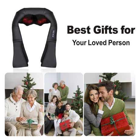 LUYAO LY-580A+1 shiatsu deep kneading heated Neck shoulder back body massager massage belt shawl massage machine - V.I.P Digital Presence