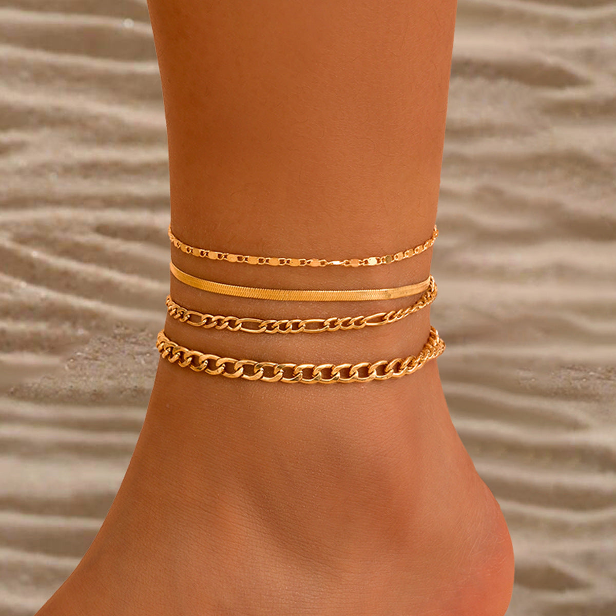 Love Beaded Punk Chain Foot Chain Set Hip Hop Personalized Snake Bone Chain Foot - V.I.P Digital Presence