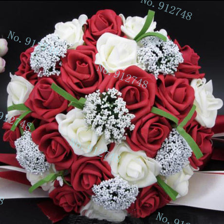 Bride Holding Flowers Romantic Wedding Colorful Bride 's Bouquet Red Pink Blue And Purple Bridal - V.I.P Digital Presence