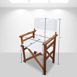 Folding Chair Wooden Director Chair Canvas Folding Chair Folding Chair 2pcs/set populus + Canvas (Color : White) - V.I.P Digital Presence