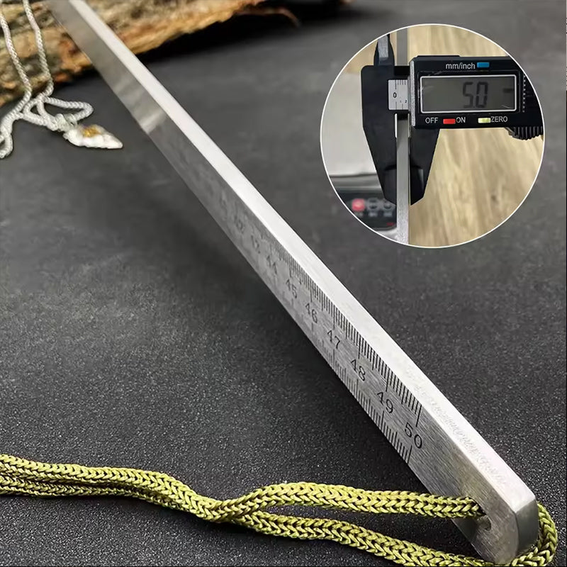 20 - Inch Dual - Scale Stainless Steel Ruler, thickened quenched steel, with random lanyard, great for drawing & measuring. - V.I.P Digital Presence