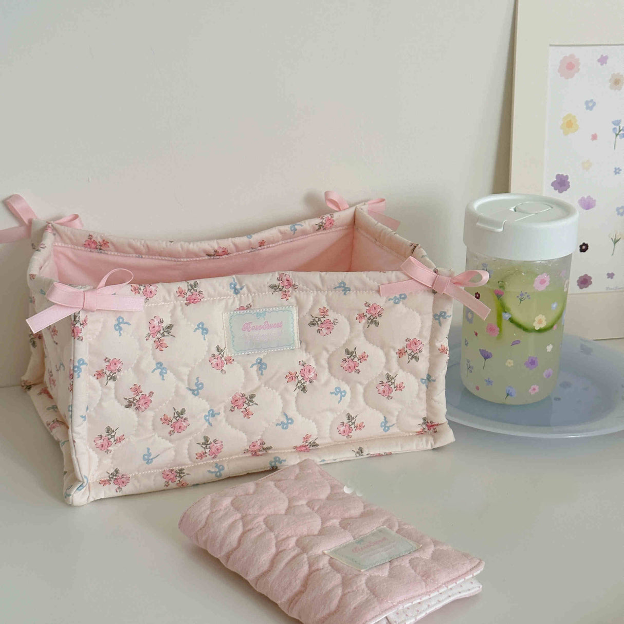 Quilted Ins Storage Basket Desktop Goods Storage Cute Ornaments - V.I.P Digital Presence