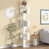 6-layer rotating acrylic board simple bookshelf, multi-functional creative bookshelf for students in the living room - V.I.P Digital Presence
