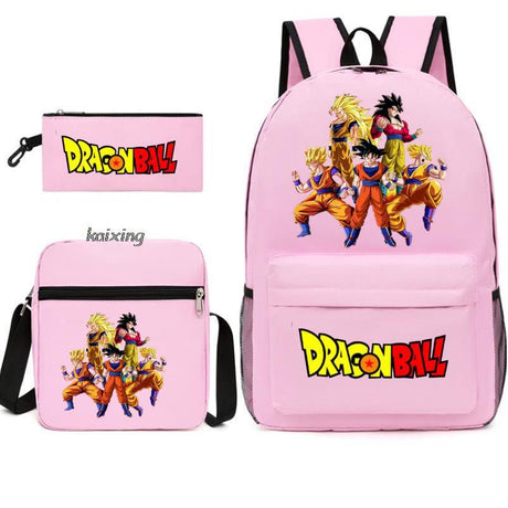 Youth Dragon Ball Backpack Student Shoulder Bag Travel Bag 3-Piece Set - V.I.P Digital Presence