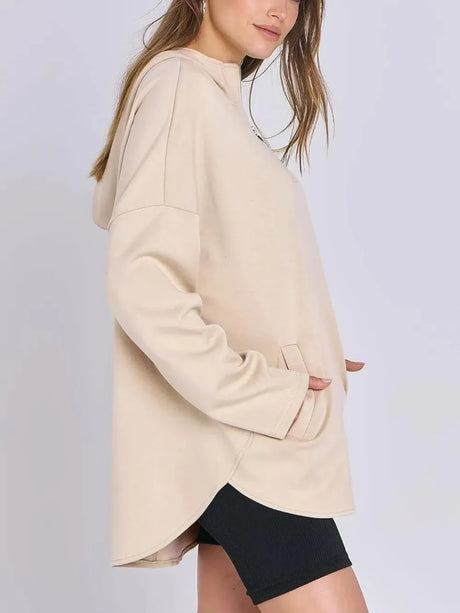 Quarter Zip Long Sleeve Hoodie - V.I.P Digital Presence