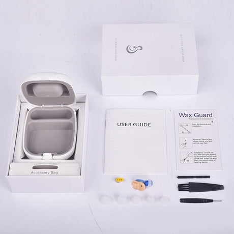 Mini Hearing Aid Adjustable Ear Hearing Assistant Helper Invisible Sound Amplifier Volume for Deaf Elderly Rechargeable - V.I.P Digital Presence
