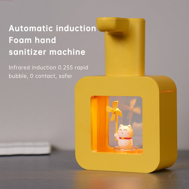 Cute Cat Rechargeable Touchless Automatic Soap Dispenser 400ml Kids foam Soap Dispenser with Night Light - V.I.P Digital Presence