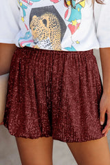 Sequin Elastic Waist Shorts - V.I.P Digital Presence