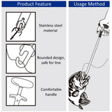 Easy Fish Hook Remover New Fishing Tool Minimizing The Injuries Tools Tackle T-type hook remover hook fishing tool - V.I.P Digital Presence
