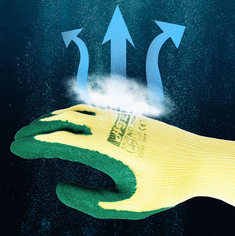 latex coated work gloves, green palm latex coated work gloves - cotton/polyester shell, size 10, 1 pack, 12 pairs - V.I.P Digital Presence
