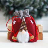Forest Man Gift Bag Christmas Linen Cartoon Decoration Faceless Elderly Gift Bag Gift Bag Candy Bag - V.I.P Digital Presence