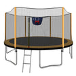 14FT Powder-coated Advanced Trampoline with Basketball Hoop Inflator and Ladder(Outer Safety Enclosure) Orange - V.I.P Digital Presence
