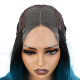 4x4 Lace Closure short Bob Wigs Human Hair T1B/green Color Bob Wig Double Drawn Straight Human hair Bob Lace Front Wig For Women - V.I.P Digital Presence