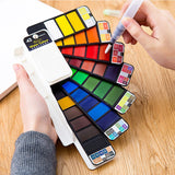 18/25/33/42 Colors Paint Set Professional Foldable Watercolor Paint Set with Brush Foldable Travel Color Pigment For Painting