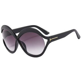 oversized round sunglasses for women leopard brown big frame sun glasses - V.I.P Digital Presence