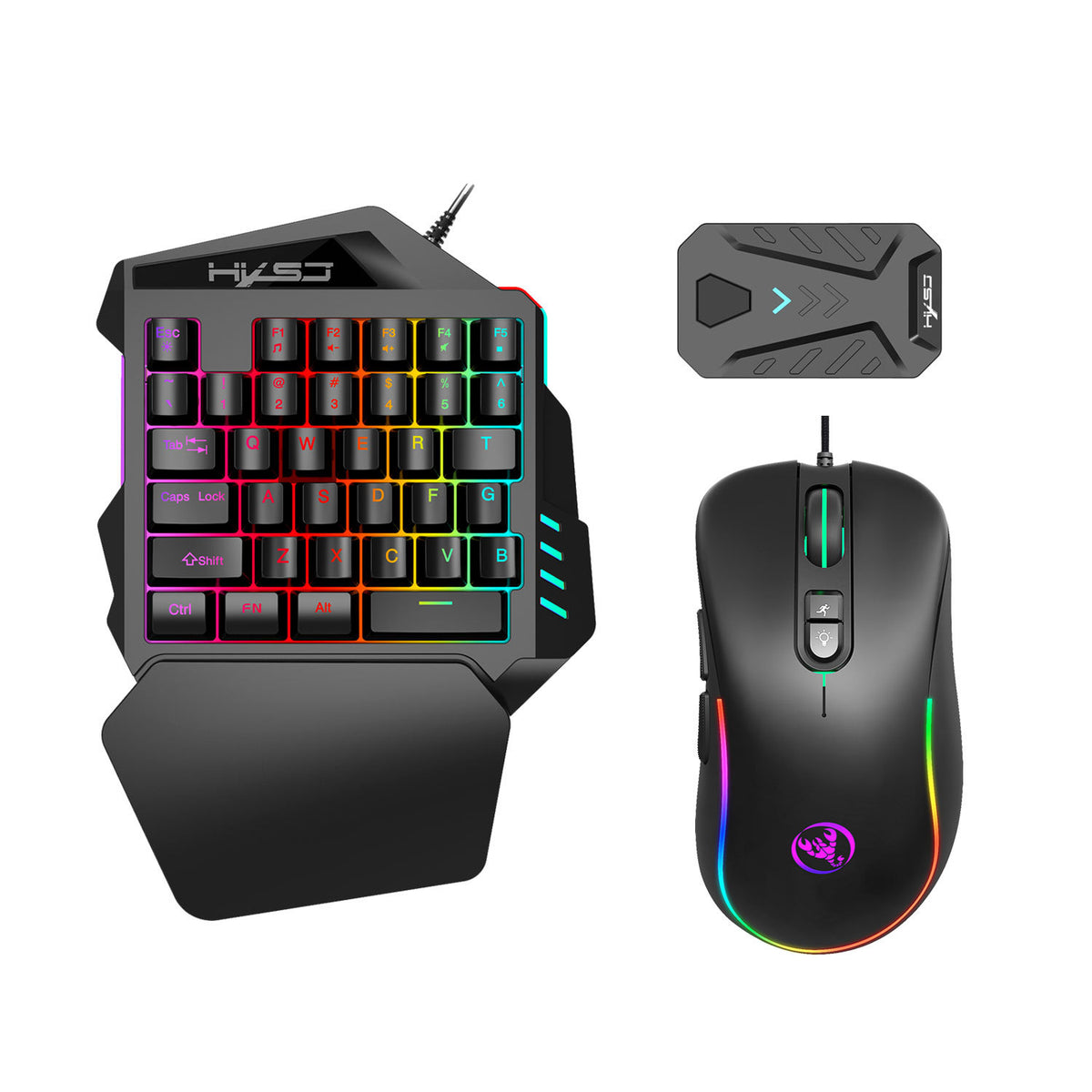 Wired Android Throne One handed Keyboard and Mouse Set Android Game PUBG Gun Converter - V.I.P Digital Presence