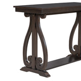 48-Inch Rustic Vintage Console Table --- Farmhouse Style Entryway Table with Open Shelf and Sturdy Construction  (Espresso) - V.I.P Digital Presence