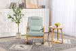 Rocking Chair Upholstered Fabric Rocking Armchair Indoor with High Backrest Glider Chairs and Lumbar Pillow for Living Room - V.I.P Digital Presence