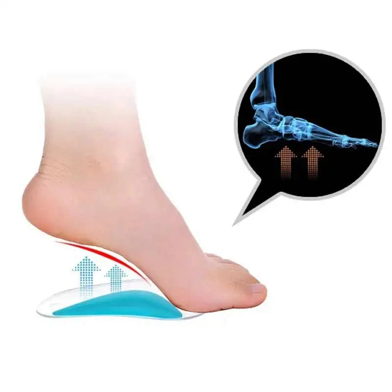 2Pc Arch Support Insole Of Flatfoot Gel Pads For Feet Orthotics Insoles Foot Health Care Massage Muscle Resist Painful Massager - V.I.P Digital Presence