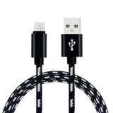 1M Grid Braided Cotton Fast USB Type C USB Data Charger Charging Cable - V.I.P Digital Presence