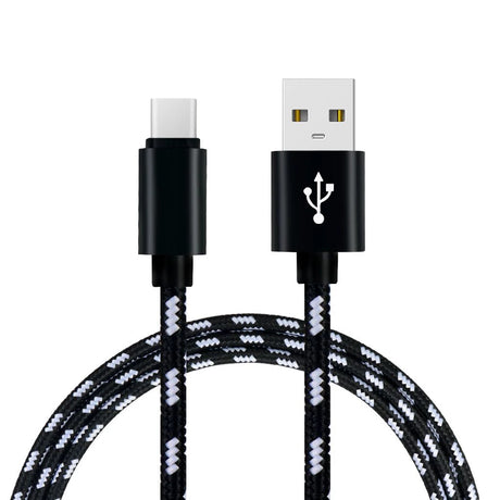 1M Grid Braided Cotton Fast USB Type C USB Data Charger Charging Cable - V.I.P Digital Presence