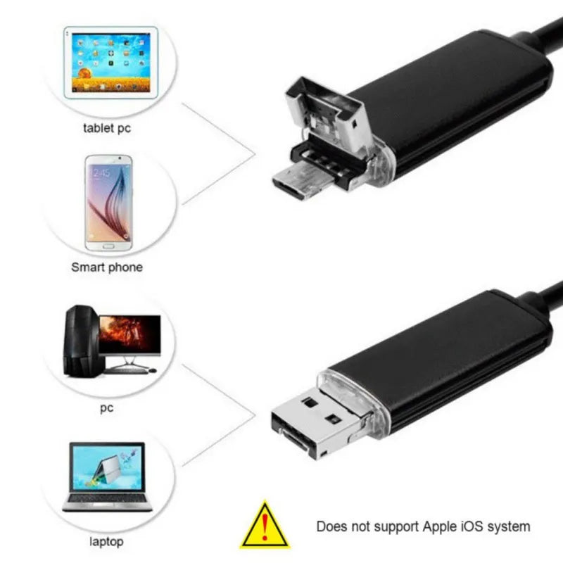 3 In 1 USB Endoscope HD Visual Ears Cleaning Earpick Spoon with 6 LED Light Ear Cleaning Tool Ear Massage - V.I.P Digital Presence