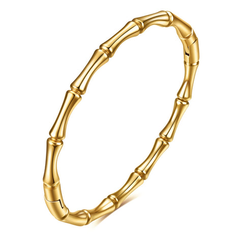Bracelet Simple Round Bamboo Knot 5MM Stainless Steel Magnetic Bracelet - V.I.P Digital Presence