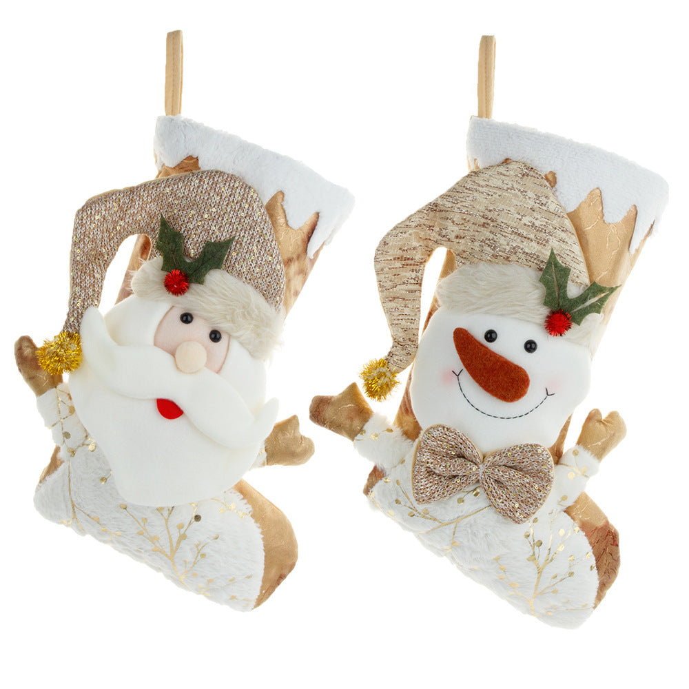 Christmas Decorative Socks Gift Bag Candy Bag Jewelry Gold 3D Christmas Socks Gift Bag - V.I.P Digital Presence