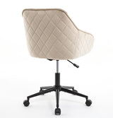Velvet Office Desk Chair, Modern Home Desk Chair with Wheels , Vanity Chairs for Living Room, Bedroom,Study Room - V.I.P Digital Presence