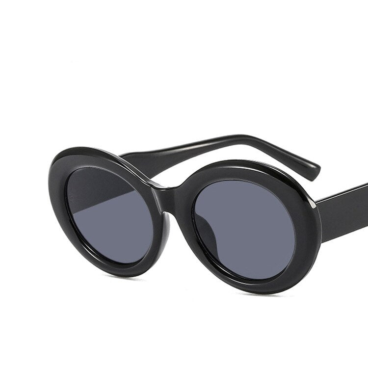 Gafas de sol ovaladas con rayas de cebra, nuevas gafas de sol de estilo hip hop con personalidad para mujer. 