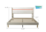 LED light with remote control and color changing at the head of the bed. The bed is firm and stable and easy to assemble - V.I.P Digital Presence