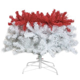 6FT hinge fir artificial fir curved top Christmas tree, bendable, 1250 lush branch hints, 300 LED Christmas lights - V.I.P Digital Presence