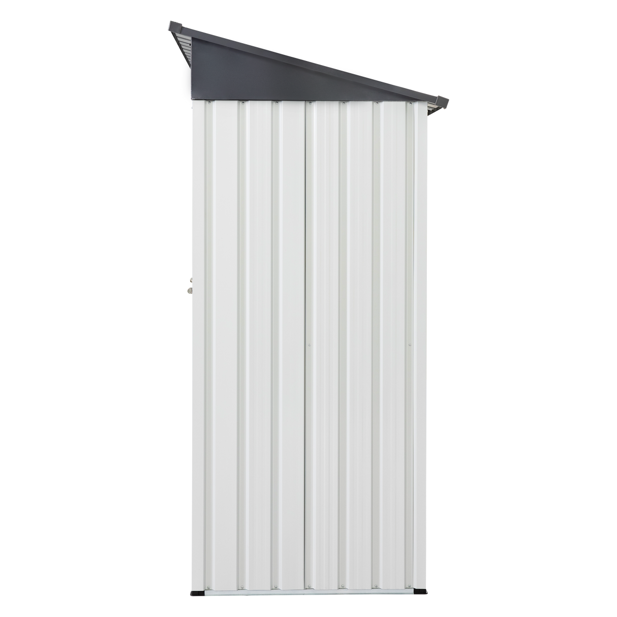 XWT016 Garden Metal Storage Lifter Shed Gray White 5x3x6ft outdoor storing tools Rainproof Hinge door version - V.I.P Digital Presence