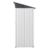 XWT016 Garden Metal Storage Lifter Shed Gray White 5x3x6ft outdoor storing tools Rainproof Hinge door version - V.I.P Digital Presence