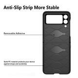 Funda para teléfono Galaxy Samsung Z Flip3 con bisagra Violent Bear, funda protectora Flip3 de cuero liso y plegable.