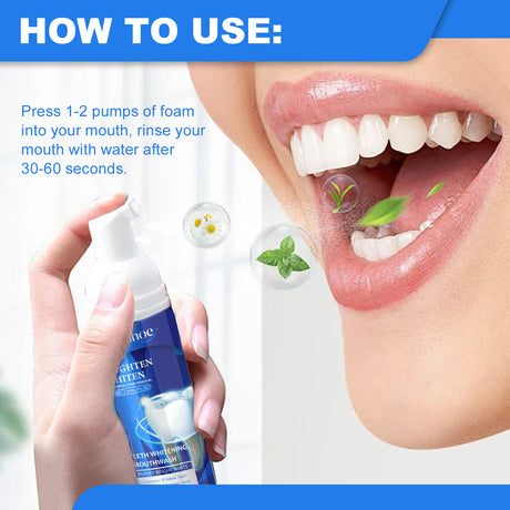 Teeth Whitening Mouthwash, Teeth Cleaning Teeth Yellow Stains Tartar Beauty Teeth Fresh Breath Oral Care - V.I.P Digital Presence