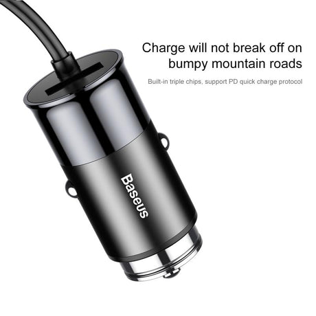 Baseus 4 USB Multi Expander Car Charger 5.5A 4 Port Fast Car Charger Adapter - V.I.P Digital Presence