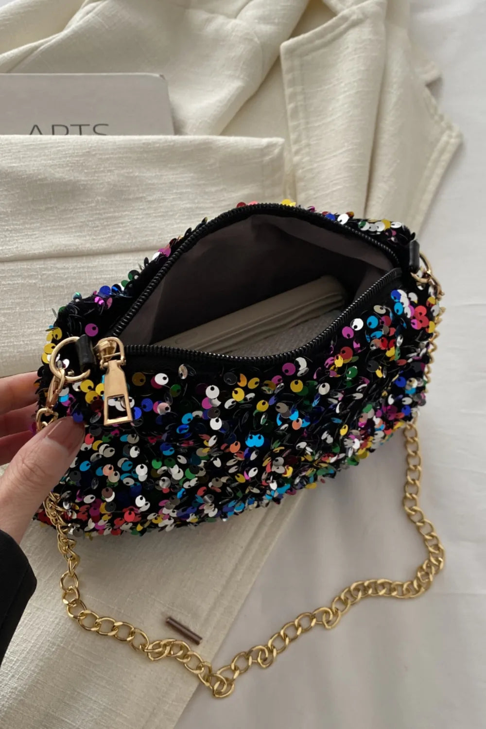 Sequin Removable Strap Shoulder Bag - V.I.P Digital Presence