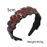 Gorgeous Mizhu Water Diamond Baroque Retro Wide Edge Hair Accessories - V.I.P Digital Presence