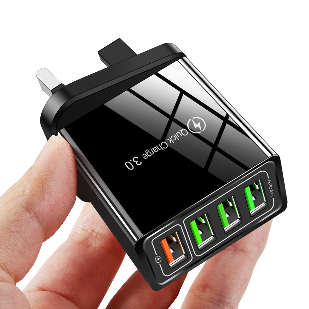 4USB mobile phone charger, multi port USB charging head charger - V.I.P Digital Presence