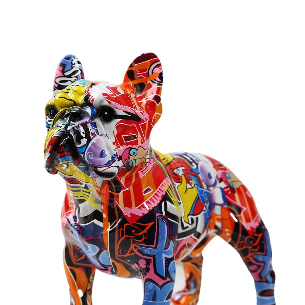 Colorful Bulldog Resin Crafts Decoration Living Room Office Entrance Desktop Home Soft Decoration - V.I.P Digital Presence