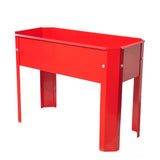 Mini Elevated garden bed, metal elevated outdoor flowerpot box, suitable for backyard and terrace, large flowerpot Red + Steel - V.I.P Digital Presence