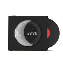 Creative Retro CD Design Bluetooth 3D Stereo Speaker Desktop Moon Lamp Clock Half Moon Starry Sky Atmosphere Night Light - V.I.P Digital Presence
