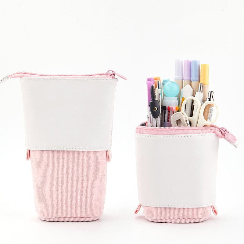 Creative Retractable pencil case school stationery Storage bag Kawaii Solid color Pen case cute pen holder gifts for kid pen bag - V.I.P Digital Presence