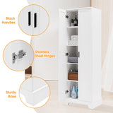 Storage Cabinet with Two Doors for Bathroom, Office, Adjustable Shelf, MDF Board, White - V.I.P Digital Presence